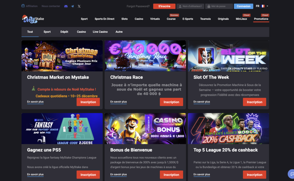 mystake page accueil