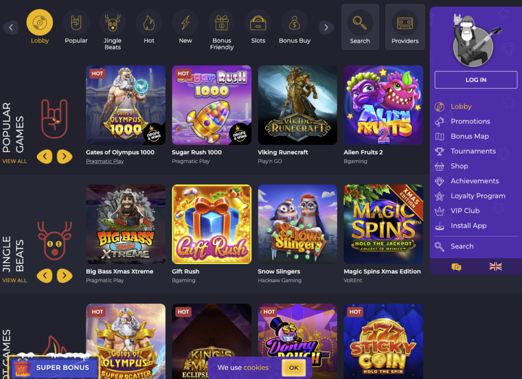 Page accueil rollingslots